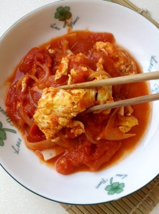 Scrambled Eggs with Coconut Tomatoes recipe