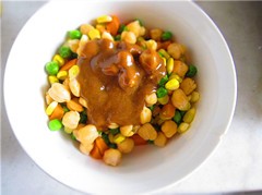 Chickpea Salad with Sesame Sauce recipe