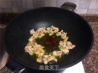 Salt Fried Pork with Garlic Sprouts recipe