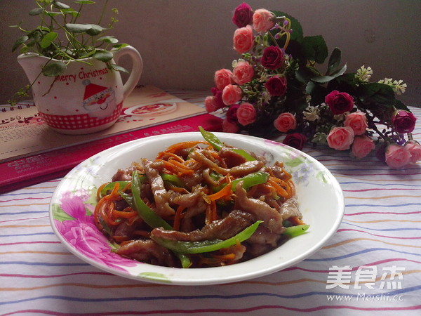 Shredded Pork with Green Pepper and Carrot recipe