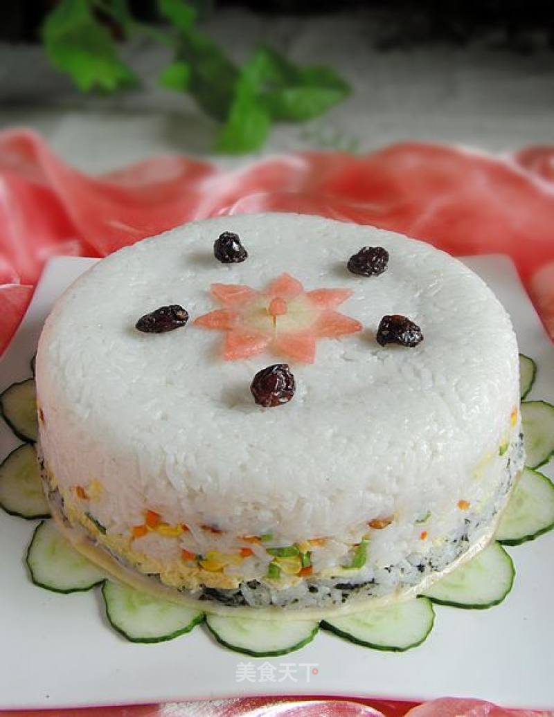 Flower Pattern Rice (7)—romantic Tanabata—multi-flavored Sushi Cake recipe