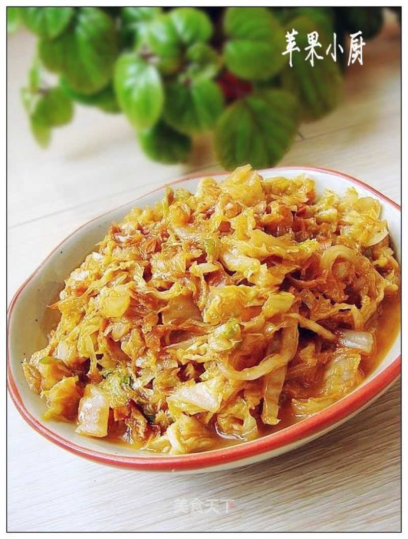 Stir-fried Cabbage with Shrimp Paste recipe