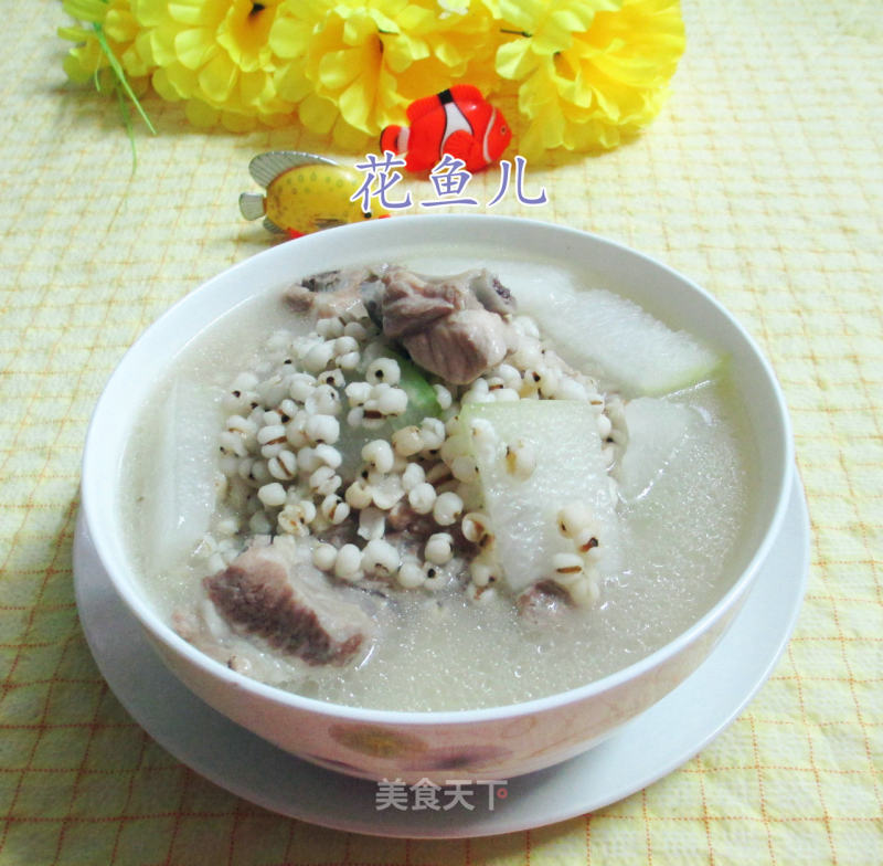 Barley Soup with Winter Melon and Pork Ribs recipe