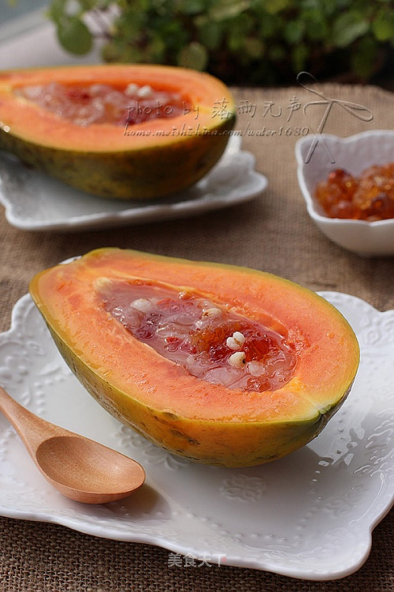 Papaya Peach Gum Beauty Soup recipe