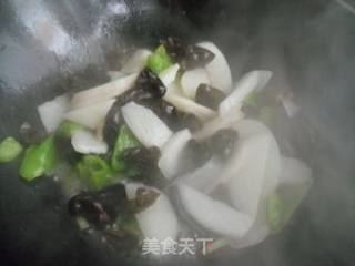 Fried Fungus with Yam recipe