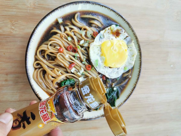 Fried Egg Sour Noodle Soup recipe