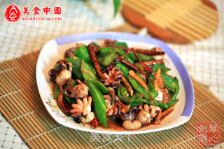 Fried Octopus with Oyster Sauce and Chili recipe