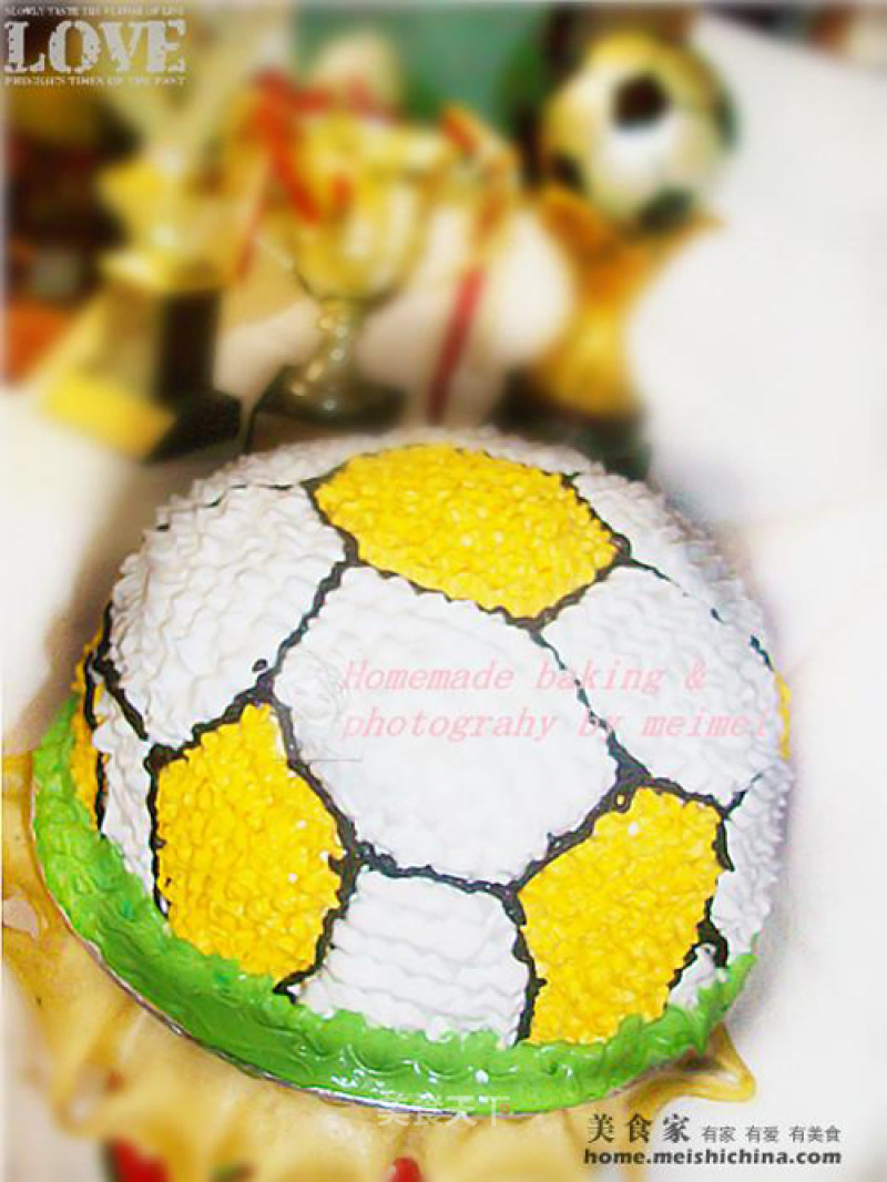 Lg’s Birthday Cake @@ Attach A Detailed Illustration of How to Make A Chocolate Sponge Cake and Decorate The Football Shape~~football Cake