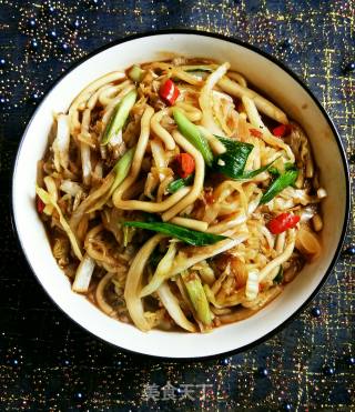 Stir-fried Noodles with Lotus Vegetables recipe