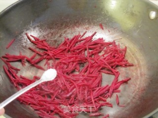 Stir-fried Dried Tofu with Beetroot recipe