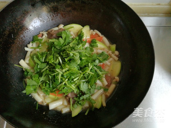 Stew with Horned Melon, Seafood and Mushroom recipe