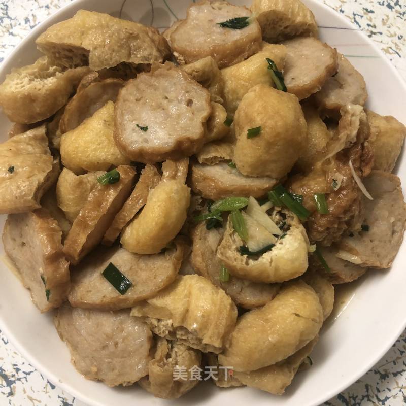 A Simple and Very Favorite Dish, Stir-fried Pork Rolls with Tofu