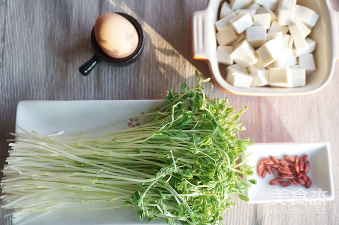 Pea Sprout Egg Drop Soup recipe