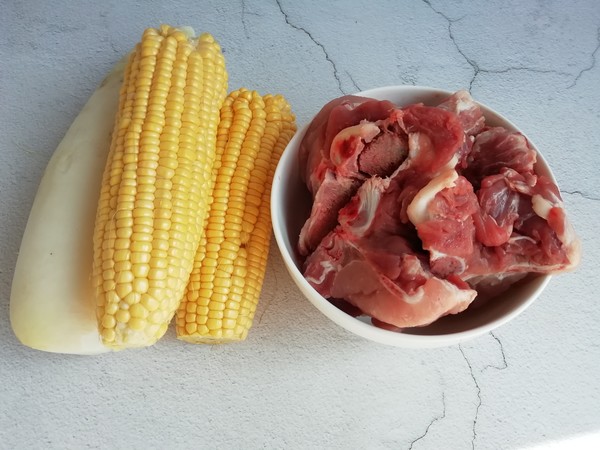 White Radish Corn Bone Soup recipe