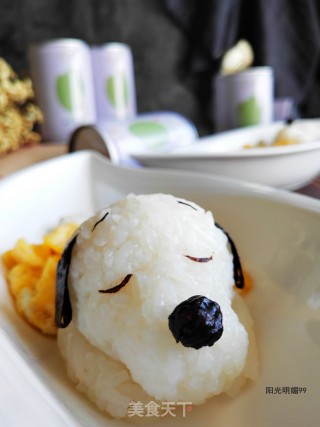 Cartoon Puppy Rice Ball recipe