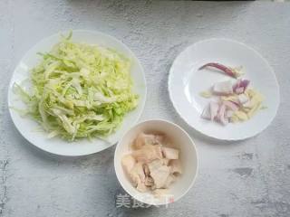 Stir-fried Vermicelli with Sliced Cabbage and Pork recipe