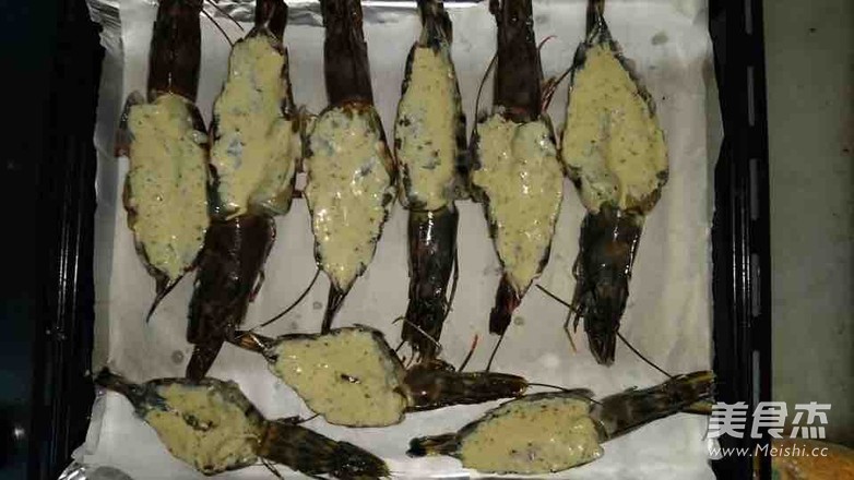 Baked Prawns with Salad Mustard Sauce recipe