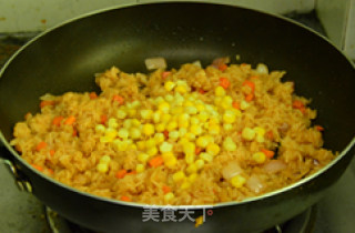 Vegetable Fried Rice with Tomato Sauce recipe