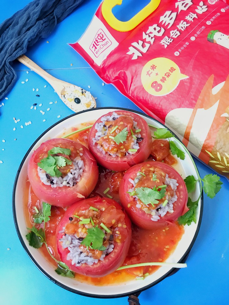Stuffed Tomatoes with Multigrain Rice