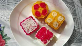 #新良第一节烤大赛#colorful Snowy Mooncakes recipe