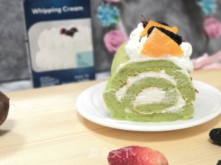Spinach Fruit Cake Roll recipe