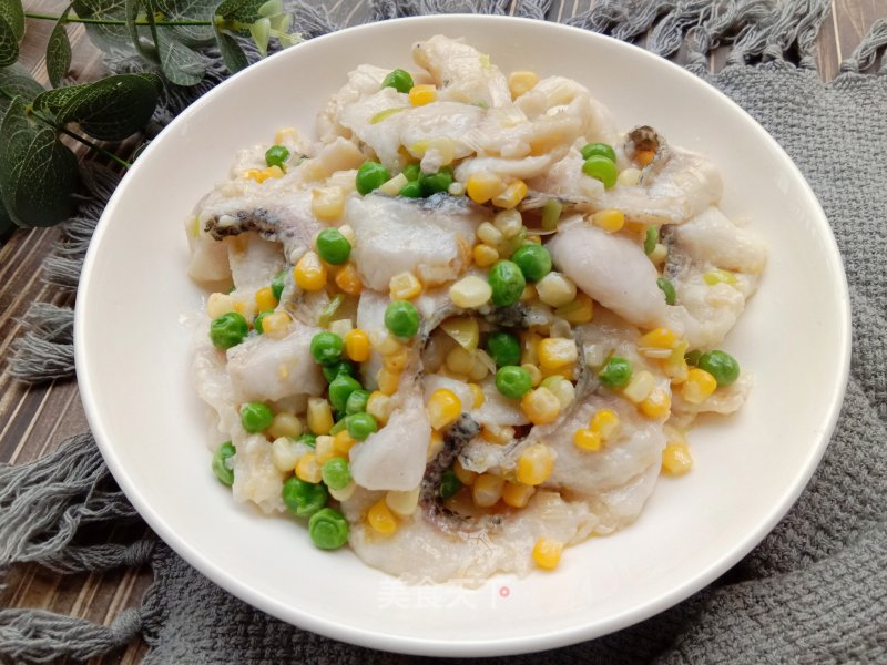 Fried Fish Fillet with Corn and Green Beans recipe