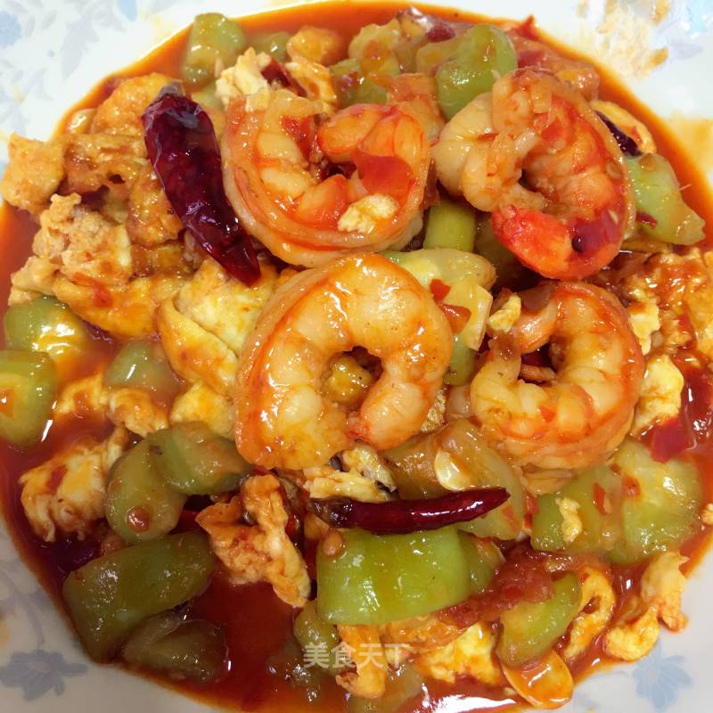 Fish Fragrant Loofah Shrimp and Egg recipe