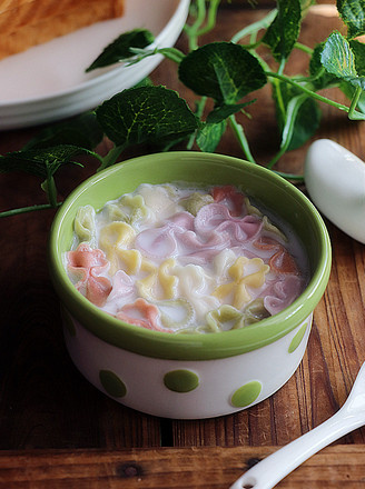 Milk Colorful Butterfly Noodles recipe