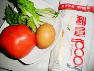 Tomato, Egg, Shrimp Noodles recipe