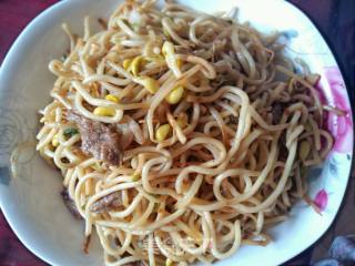 Fried Noodles with Bean Sprouts recipe