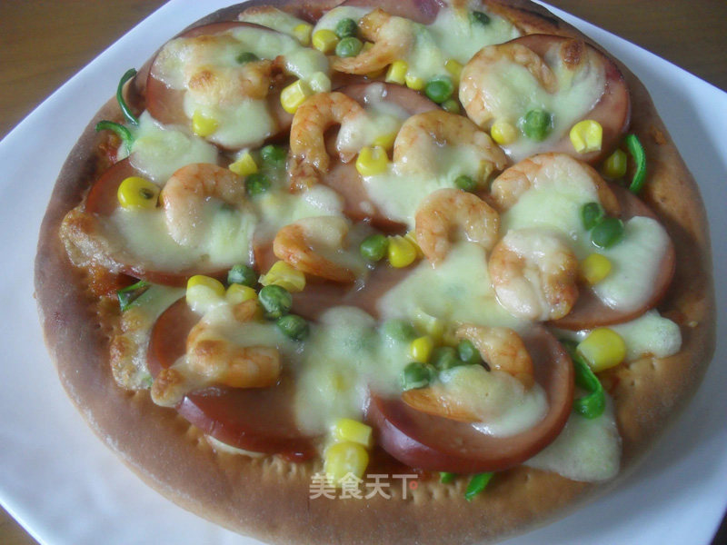 Ham and Shrimp Pizza recipe