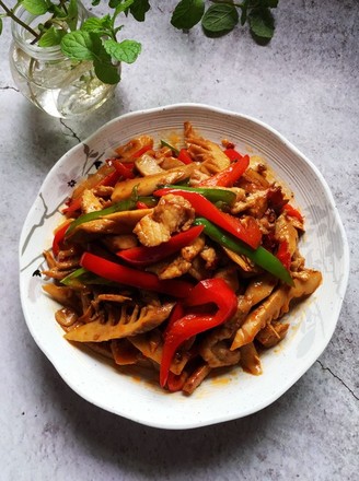 Stir-fried Lean Pork with Spring Bamboo Shoots recipe