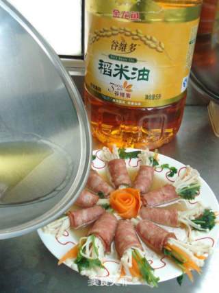 [arowana Rice Oil 5l] One of The Trial Reports, Enoki Mushroom and Bacon Roll recipe