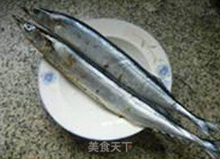 Saury with Bamboo Shoots and Pickled Vegetables recipe