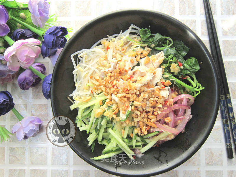 Vietnamese Style Dry Mix Rice Noodles recipe