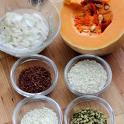 Pumpkin Mung Bean Lily Porridge recipe