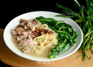 #春食野菜香# Noodles, Vegetables and Pork Bone Braised Noodles recipe