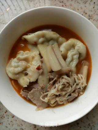 Hot and Sour Dumpling Mutton Soup recipe