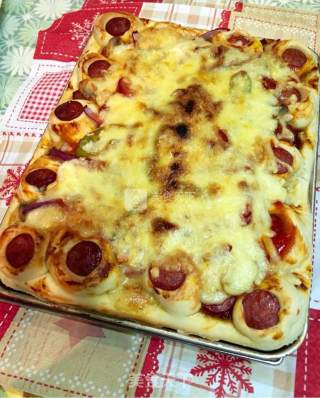 Grilled Sausage Cheese Pizza recipe
