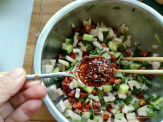 Peanut and Cucumber Dressing with Lotus Root recipe