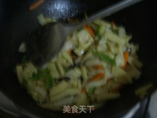 Stir-fried Rice Cake with Vegetables recipe