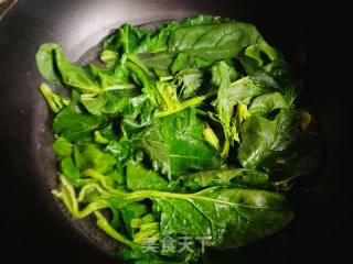 #团圆饭# Spinach Mixed with Vermicelli recipe