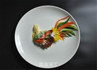 Rooster Announces Dawn Dinner Plate Painting recipe