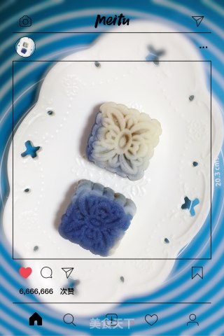 Butterfly Pea Flower Snowy Mooncake recipe