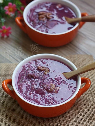 Walnut Purple Sweet Potato Tremella Porridge recipe