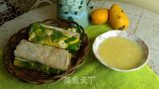 Korean Style Colorful Vegetable Burrito recipe