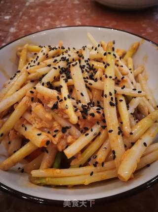 White Asparagus Mixed with Sesame Garlic recipe