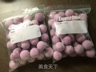 Purple Sweet Potato and Chestnut Glutinous Rice Balls (with Chestnut Ficus Filling) recipe