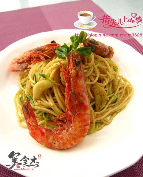 Genoa Spaghetti with Shrimp recipe