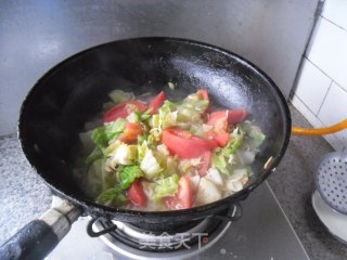 Stir-fried Green Kale with Tomatoes recipe